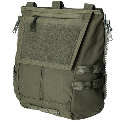 IDOGEAR Tactical Zip-on Panel Pouch Military Backpack Vest Accessory Bag for CPC AVS JPC2.0 - color: Ranger Green