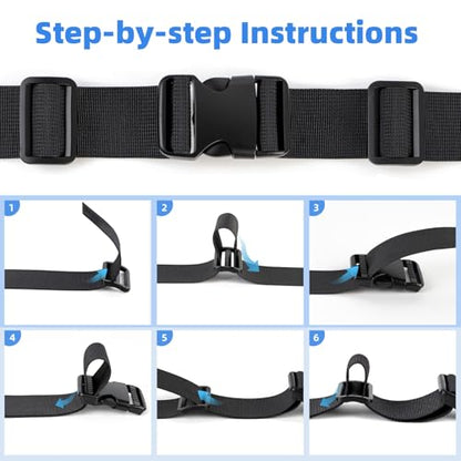 Heavy Duty Webbing Strap Kit - 8 Yards with Release Buckles, Tri-Glide Slides, Scissors & Sewing Supplies - size: 1 inch