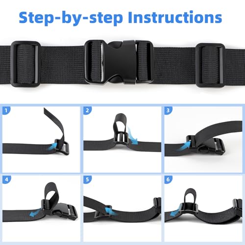 Heavy Duty Webbing Strap Kit - 8 Yards with Release Buckles, Tri-Glide Slides, Scissors & Sewing Supplies - size: 1.5 inch