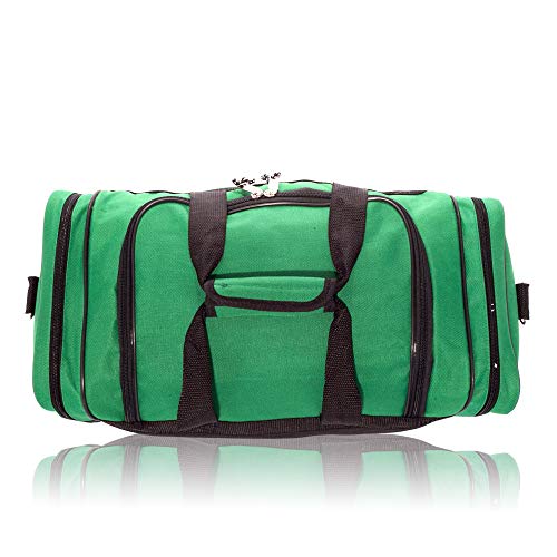 DALIX 17" Blank Duffle Bag Duffel Bag Travel Size Sports Durable Gym Bag - color: Green