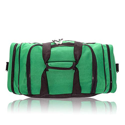 DALIX 17" Blank Duffle Bag Duffel Bag Travel Size Sports Durable Gym Bag - color: Green