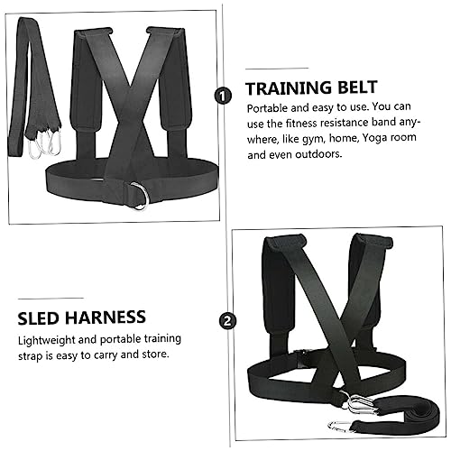 2pcs Professional Weight Lifting Belt Shoulder Straps Training Belt for Fitness Sled Harness Grip Strength Enhancer