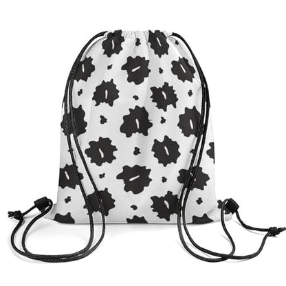 Beam Backpack Drawstring Sack Large Capacity for Soccer Basketball Sports Workout Equipment Travel, Cow Spot Bags - color: Picture (24)