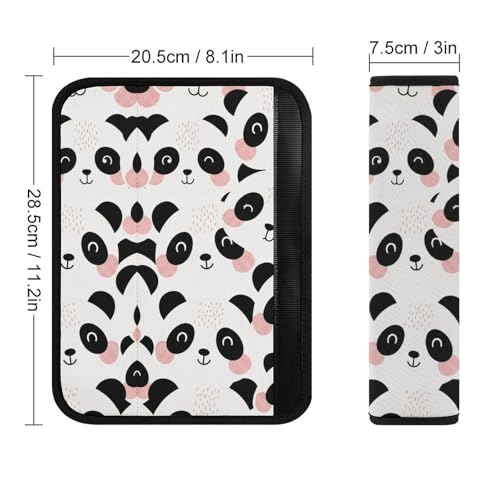 2 Pack Cute Panda Modern Art Seat Belt Shoulder Pad Breathable Shoulder Harness Cover for Child, All Vehicles, Neck and Shoulder Support - color: Pattern 1148