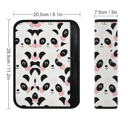 2 Pack Cute Panda Modern Art Seat Belt Shoulder Pad Breathable Shoulder Harness Cover for Child, All Vehicles, Neck and Shoulder Support - color: Pattern 1148