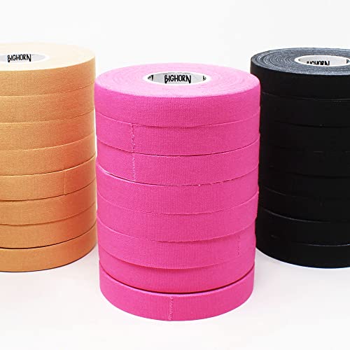 Bighorn Athletics Pro Finger Tape + Tin, 0.3" x 45Ft, 8 Rolls, Pink | Pro Series competition tape – 50% stronger than cotton. Residue-free, sweat-proof adhesive for Jiu Jitsu & hard training. - color: Pink
