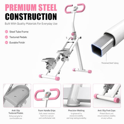 Stair Stepper for Home-Upgrade Vertical Climber Workout Machine for Full-Body Exercise Climber Fitness Equipment with Stable Frame Adjustable Handlebar