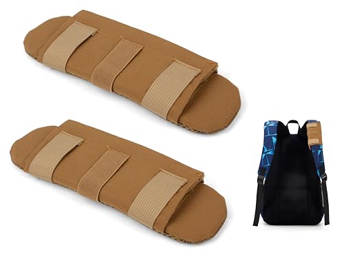 2 Shoulder Strap Pads,Backpack Shoulder Pads,Shoulder Strap Pads for Optimal Weight Distribution,Suitable for Weighted Vests,Backpacks,Computer Bags,Harnesses - color: khaki