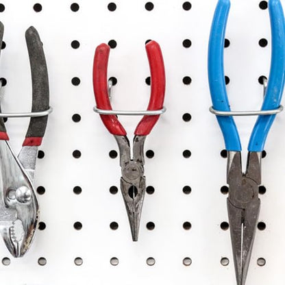 5Pcs Metal Pegboard Hooks Premium Iron Tool Organizer Pegboard Cup Holder for Garage Workshop Office Storage Accessories Rust-Resistant Tool Hanging Board