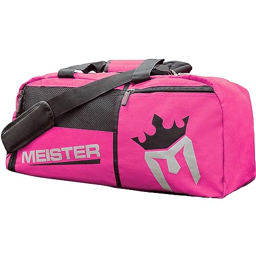 Meister Vented Convertible Duffel/Backpack Gym Bag - Ideal Carry-On | Built for athletes with dual mesh ventilation and ultra-durable construction for training, travel and everyday use - color: Pink