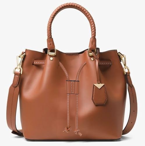 ALLZEDREAM Leather Drawstring Replacement Bucket Bag Detachable PU Pull String Strap (Brown) - color: Brown