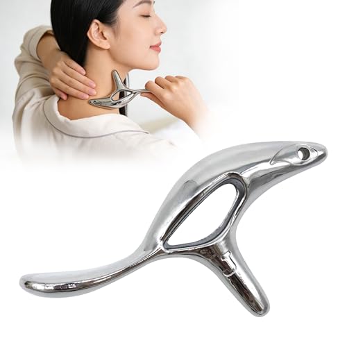 Zinc Alloy Trigger Point Massage Tool for Deep Tissue Massage& Acupressure Body Gua Sha Tool, Muscle Scraper Neck Massager Fascia Blasterfor Full Body Pain Relief