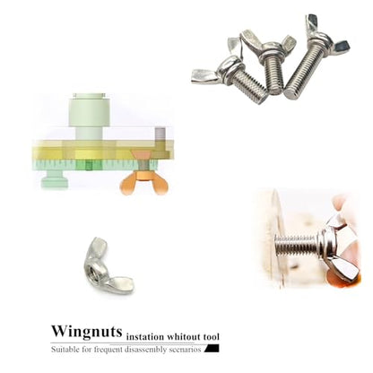 25 Pcs 1/4"-20 Wingnuts 304 Stainless Steel Wing Nuts Fasteners Parts Butterfly Nut, Hand Twist Tighten Hardware Nuts Butterfly Wing-Nut - size: 1/4"-20 - 304 Stainless Steel - 25 Pcs