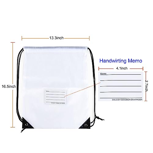 20 Pcs Drawstring Bags,Bulk Draw String Backpack, DIY Gym Sports Cinch Bag Sackpack for Women Men, White - color: White