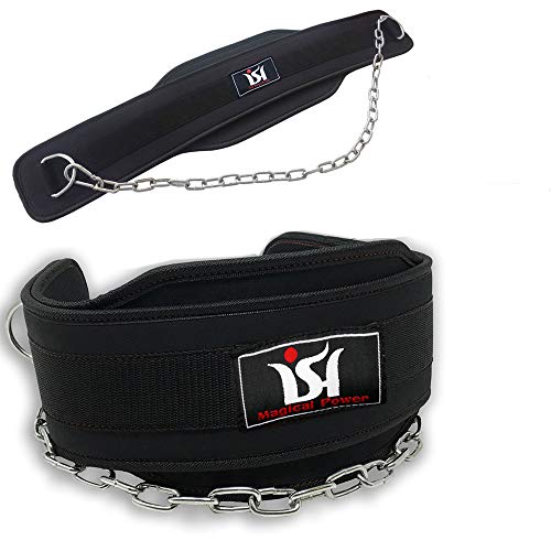 YuanKanJu Weight Lifting Chain Dipping Belt Fitness Strengthen Gym Training Workout Power Support