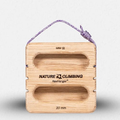 Portable Hangboard | Rock Climbing Hangboard | Hang Board for Climbing | Fingerboard | Strengthen Your Fingers | Bouldering Gifts | Hard Wood - color: Raw Oak