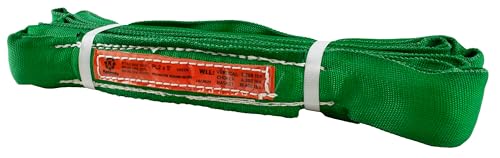 Power Lift PL2x5' Green Polyester Round Sling (5,300 lb. Vertical Capacity)| Various Sizes in Listing | Kennedy Wire Rope & Sling Co. | Proudly Manufactured in the USA - color: Green (PL2) - Vertical Capacity: 5,300 lbs., size: PL2x5'