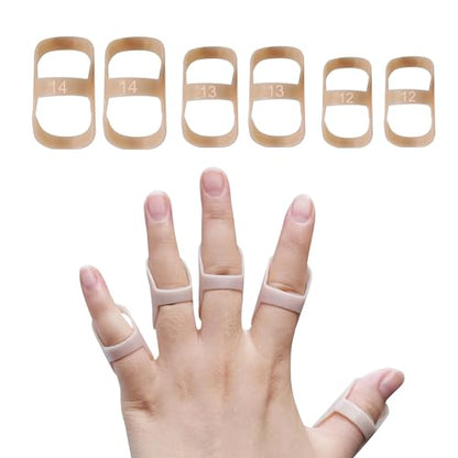 Soft Home 6 Pack Oval Finger Splints Waterproof Finger Splint for Arthritis, Trigger Finger,Mallet Fingers - Trigger Finger splints For Thumb, Index, Middle, Pinky or Ring Finger(12,12,13,13,14,14) - size: 12,13,14
