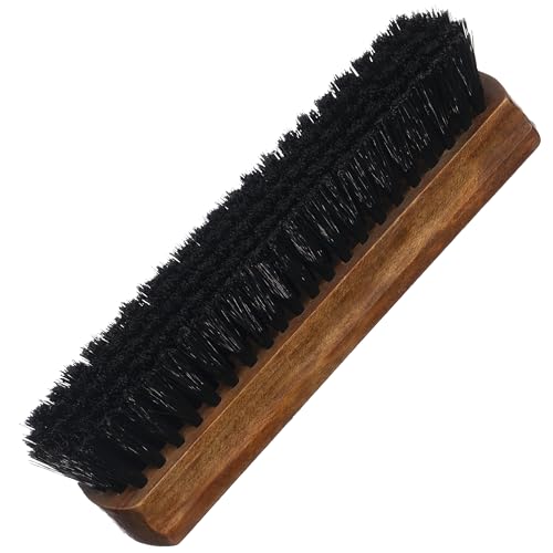 Konex European Quality Shoe Brush: Wooden Handcrafted, Shoe Cleaning Brush with Nylon Fiber Bristle and Molded Wood Handle, Imported Shoe Brushes for Cleaning - 7x1 3/4x1 3/4 Inches Size - color: Cherry