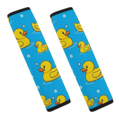 2PCS Rubber Cute Ducks Bubbles Car Seat Belt Pad Universal Fit Seat Belt Covers Cushion for Kids, Car Seats Pushchair Strollers High Chair Pushchair, Easy Install (No Tool) - color: Pattern 93