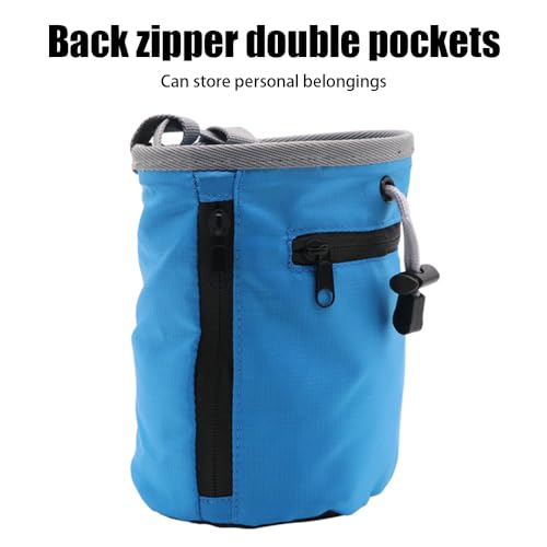 Chalk Bag for Rock Climbing, Bouldering Chalk Bag with 2 Zippered Pockets Rock Climbing Gear Equipment for Rock Climbing Gym Weightlifting