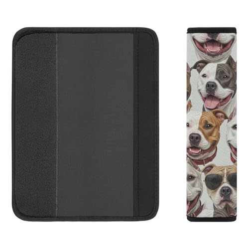 2 Pack Pitbull Dog Seat Belt Shoulder Pad Universal Fit Harness Pads Strap for Kids, Car Seats Pushchair Strollers High Chair Pushchair, Shock Absorption - color: Pattern 897