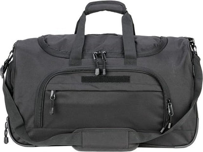 Gym Bag for Women & Men Tactical Duffle Military Weekender Travel Work Out Bags Lightweight Waterproof Sports Tote Shoe Pocket - color: Black