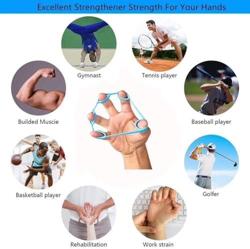 Finger Stretcher Resistance Bands(3 PCS), Hand Extensor Exerciser for Arthritis Carpal Tunnel Exercise, Gripper Set for Guitar and Rock Climbing