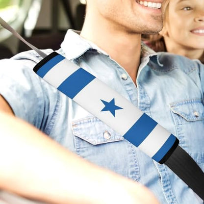 2 Pack Honduras Flag Seat Belt Shoulder Pad Breathable Shoulder Harness Cover for Child, All Vehicles, Neck and Shoulder Support - color: Pattern 14