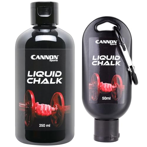 Cannon Sports Liquid Gym Chalk – Pro Non-Slip & Sweatproof Grip – Quick Dry Mess-Free Hand Chalk for Weightlifting, Powerlifting, Rock Climbing, Gymnastics, Pole Dancing & Training - size: 300 ML