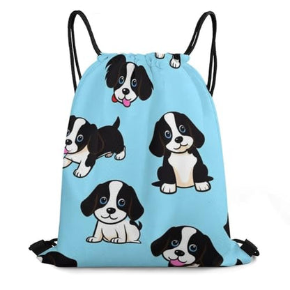 Drawstring Backpack Gym Sackpack Lightweight Waterproof String Bag for Sports Travel Yoga Beach Swimming, Men Women Unisex, Cute Boston Terrier Bags - color: Picture (25)