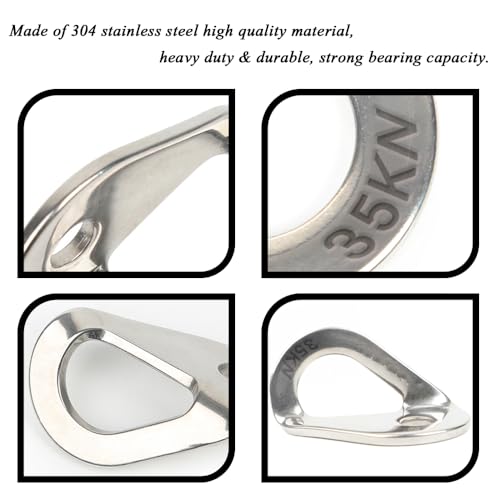 Climbing Bolt Hanger - Stainless Steel Rock Climbing Anchor Bolt Outdoor Gear Rescue Hammock Installation, Fits for Bolt, 2PCS - size: 35KN, style: M10