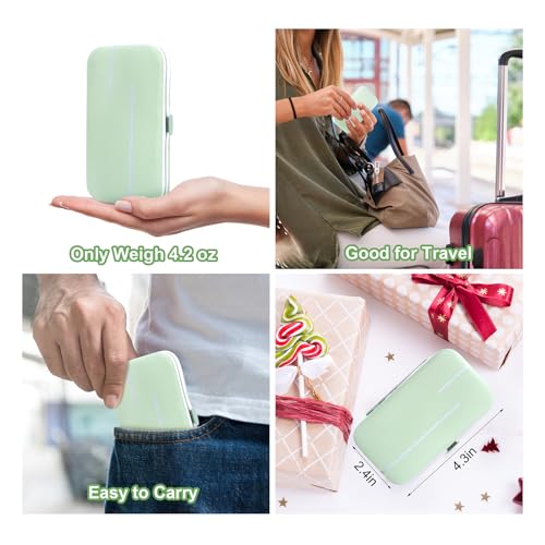 Manicure Set-Stainless Steel Nail Care Set-Professional 7 in 1 Ingrown Toenail Clipper Grooming Tool-Pedicure Kit & Toe Nail Cutter-Thick Nail Scissors Toiletries with Cuticle Trimmer (Green) - color: Green
