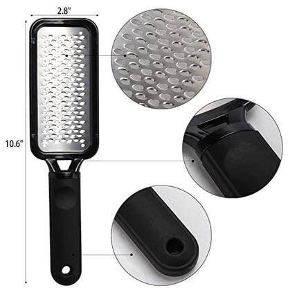 3 Pieces Colossal Foot Files Kit Foot Scrubber Foot Rasp and Double-Sided Heel Files Pedicure Tools Callus Remover Stainless Steel Feet Scraper Foot Grater for Dead Skin - color: Foot Files & Rasp X 3