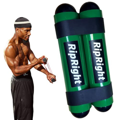Premium RipStick Pillz, Workout Equipment for Joint Rehab, Shoulder Strength, Resistance Training, and Muscle Building, with 6 Adjustable Resistance Bands - color: Green/Black