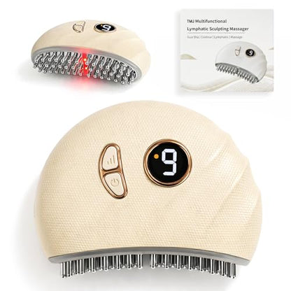 TMJ Relief Products Jaw, TMJ Relief Massager, Vibration and Heating, Ergonomic Multi-Needle Design TMJ Massage Tool, Effective Jaw & Neck Pain, Grinding and Clenching Teeth Relief - White