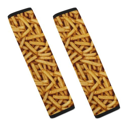Universal Soft and Comfortable Car Seat Straps Shoulder Pads for Adult Use, Stroller Pushchair High Chair, 2PCS Food French Fries Harness Pads Strap - color: Pattern 1088