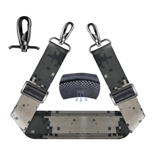ZINZ 75" Shoulder Strap with Fixed Pad and Dual Balanced Buckles，Camouflage Gray - color: Camouflage Gray