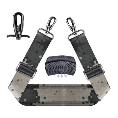ZINZ 75" Shoulder Strap with Fixed Pad and Dual Balanced Buckles，Camouflage Gray - color: Camouflage Gray