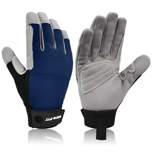 Climbing Gloves, Full & Half Finger | Ultimate Comfort, Padded palm, Breathable, Perfect for Rock, Tree, Wall, Mountain, Climbing - color: 2358Blue, size: X-Large (Pack of 1)