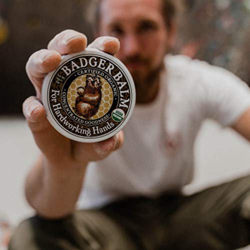 Badger - Hardworking Hands Healing Balm, Aloe Vera & Wintergreen, Working Hand Balm, for Dry Hands, Hand Moisturizer, Certified Organic, 2 oz (3 Pack) - size: 2 Ounce (Pack of 3)