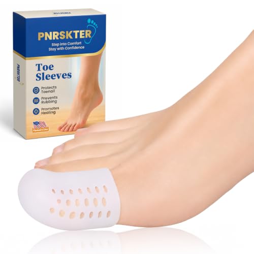 Gel Toe Caps Toe Protectors Breathable Toe Sleeves, New Material，for Blisters, Corns, Hammer Toes, Toenails Loss, Friction Pain Relief and More (10 PCS for Big Toe) | Cushions Covers for Missing or Ingrown Toenails, Corns, Blisters and Hammer Toe, Reduce