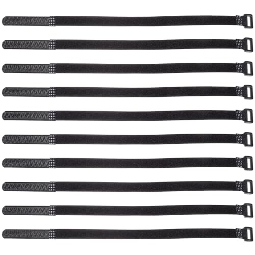 Uonlytech 25pcs Adjustable Nylon Hook and Loop Straps for Securing Cord Ties and Yoga Mat Sling, Multipurpose Buckle Strap for Storage and Movement, Increases Stability