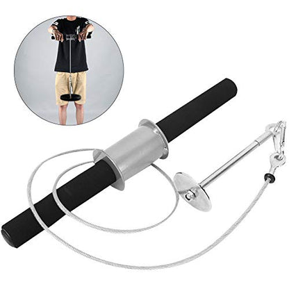 Forearm Wrist Roller Trainer | Metal Construction with Foam Handle | Strength Training Equipment for Athletes/Gym/Home Workout | Customizable Tension & Sturdy Design