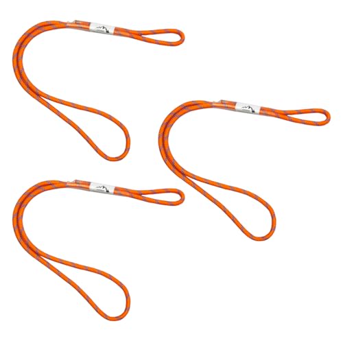 8mm (5/16") Sewn Prusik Loop 18 Inches / 24 Inches - Ideal for Arborist, Firefighting, Rigging, and Rescue Gear Orange | 18 inch | Pack of 3 - color: Orange | 18 Inch | Pack of 3