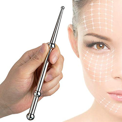 FeelFree Sport Stainless Steel Deep Tissue Massage Tool-Manual Acupuncture Pen-Trigger Point Massage Relief Pain Therapy Tools Full Body Relaxing Trigger Self-Massage Acupressure Bar (7 inches)