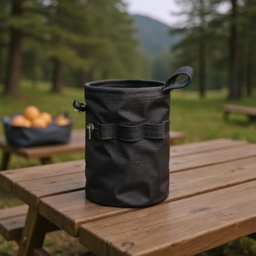 Climbing Chalk Bag Chalk Gear | Gym Chalk Bag With Adjustable Waist Belt and Zippered Storage Pocket for Rock Bouldering Gymnastics Weightlifting Sports - color: Black