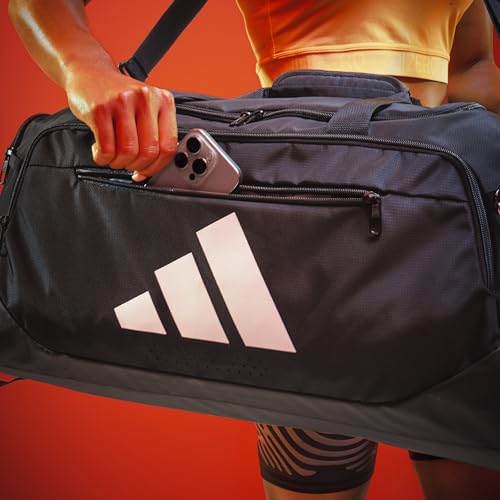 adidas Defender 5 Duffel Bag for Sports, Gym and Travel, Khaki Six/Black, OSFA - color: Khaki Six/Black/Medium 59L, style: Medium 59l