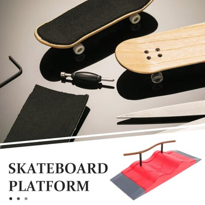 UPKOCH Mini Fingerboard Ramp with Rail Obstacle for Finger Skateboard Training Plastic Desk Skatepark Prop Fidget Toys for Kids