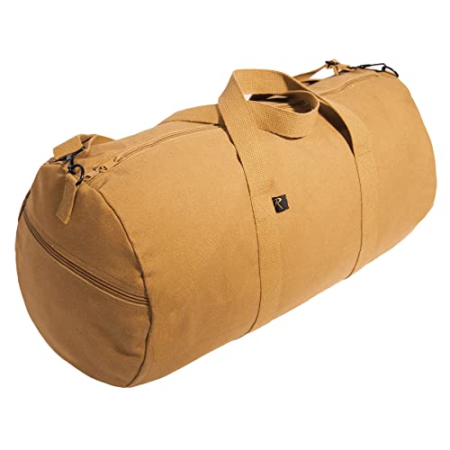 Rothco Heavy-Duty Canvas Shoulder Duffle Bag - Rugged Travel Gym Gear Equipment Bag - color: Coyote Brown, size: 19 Inches